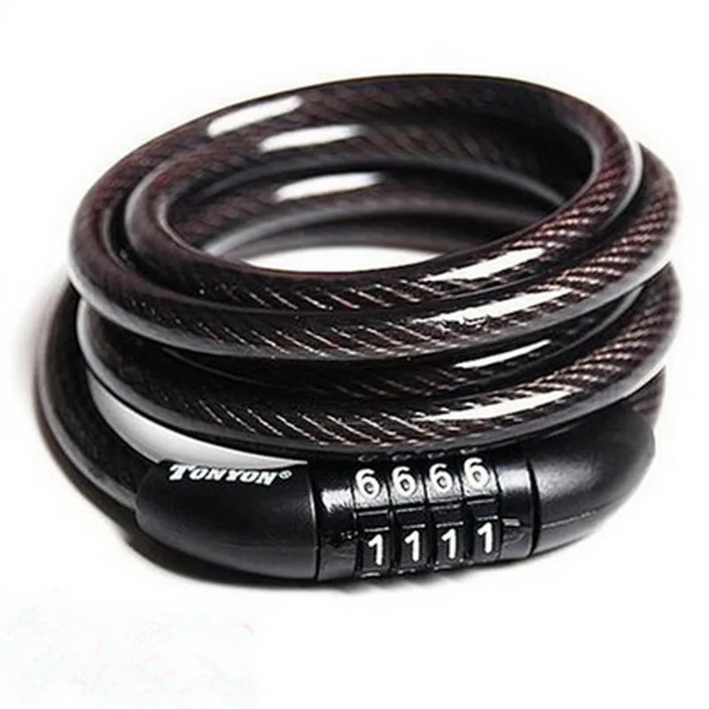 

Tonyon Bike Lock 4 Digit Code Combination Bicycle Security Lock 1200 mm x 8 mm Steel Cable Spiral Bike Cycling Bicycle Lock
