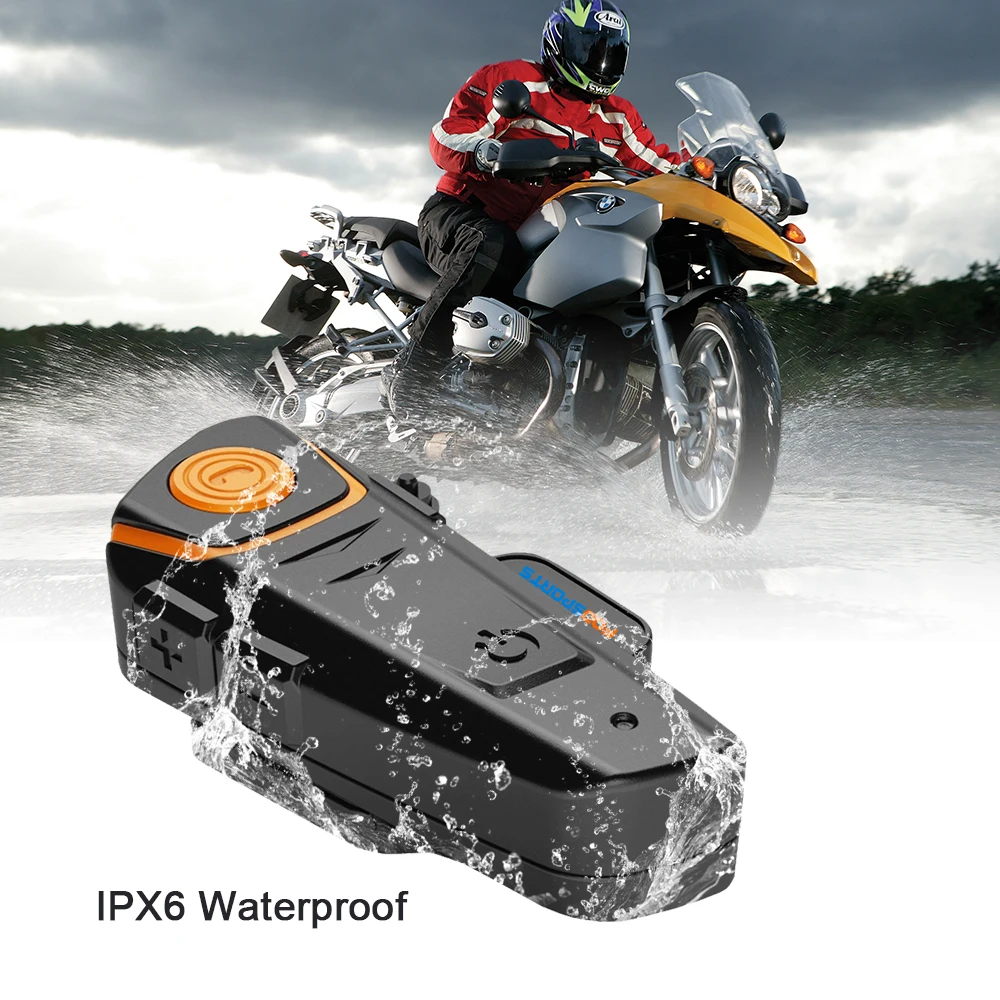 Fodsports BT-S2 Pro домофон мотоциклетный шлем гарнитура водонепроницаемый беспроводной Bluetooth BT переговорные FM Радио стерео музыка