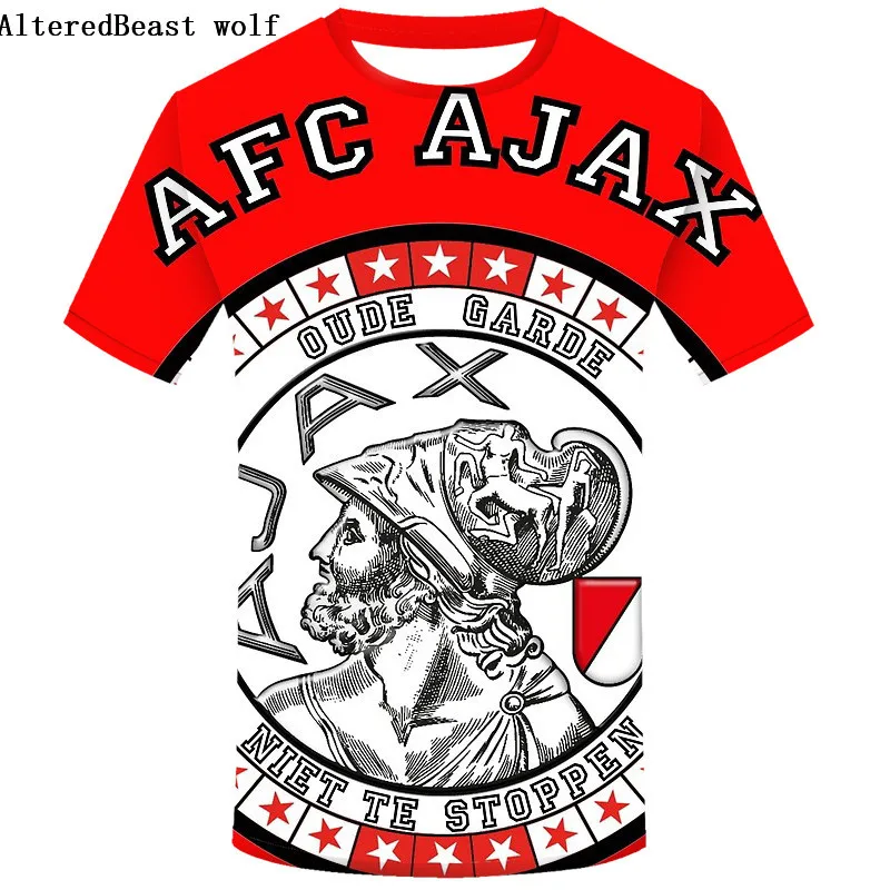 AFC AJAX, 3D принт, футболка, весна-лето, короткий рукав, мужские футболки, тонкие, крутые, повседневные, футболки для мужчин, одежда