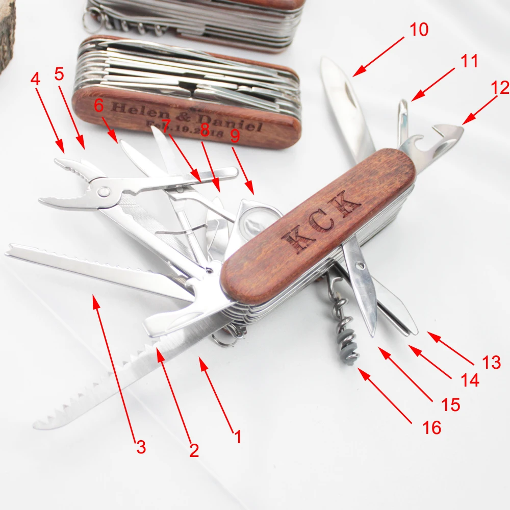 

Personalized Pocket Multi-tool Knives, Best Man Groomsman Gift Custom Wedding Favor GiftCustom Multi function folding knife
