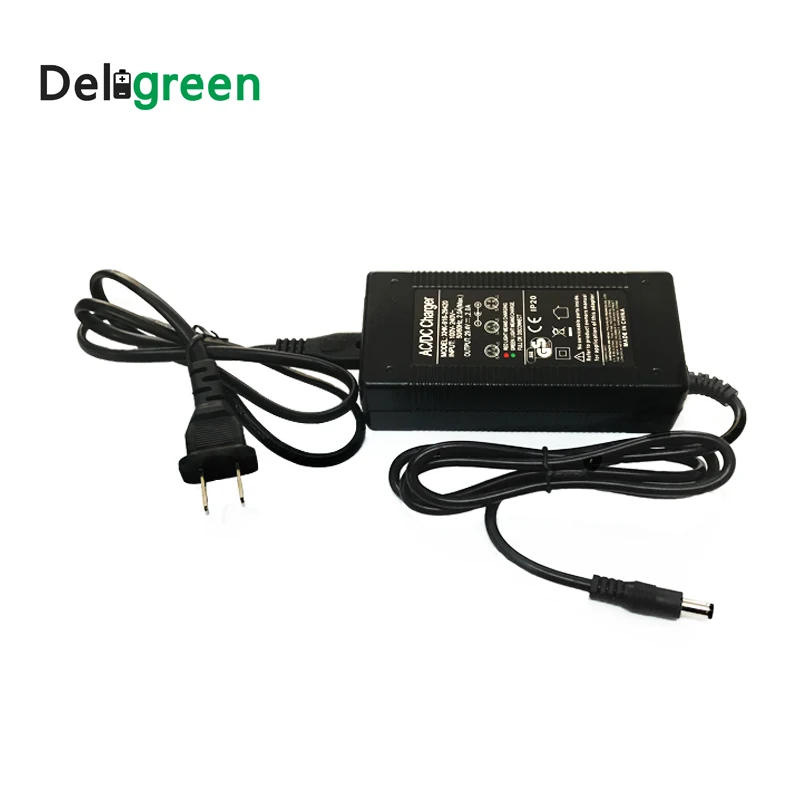 Deligreen 42 в 2 а зарядное устройство литий-ионное зарядное устройство LiNCM для 10 серий электрическое зарядное устройство для самобалансирующегося скутера ХОВЕРБОРДА