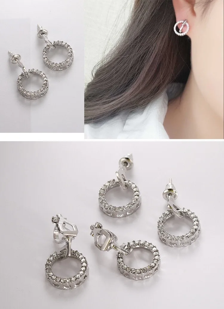 S925 Silver Needle Individuality Simple Baitao Earrings Anti-allergy Circle Delicate Mini Eardrop Woman (10)