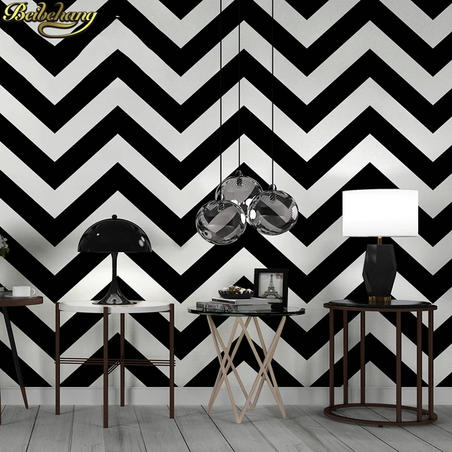 Beibehang Luxury Black White Stripes Wallpaper Flocking Non Woven Beibehang Luxury Black White Stripes Wallpaper Flocking Non Woven Roll Living Room Bedroom