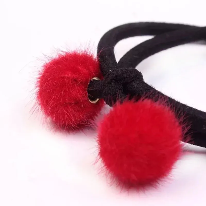 Women Fashion Elastic Hair Bands With Plush Ball Solid Colorful Girls Hairband Casual Beauty Ring Rubber Hair Accessories Women Fashion Elastic Hair Bands With Plush Ball Solid Colorful Girls Hairband Casual Beauty Ring Rubber Hair Accessories
