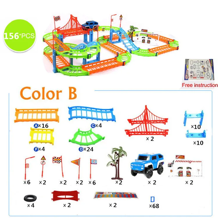 78-312 шт DIY универсальные аксессуары для железной дороги Волшебные гоночные дорожки развивающие вагончики игрушки гоночные дорожки автомобиль для детей игрушки подарки