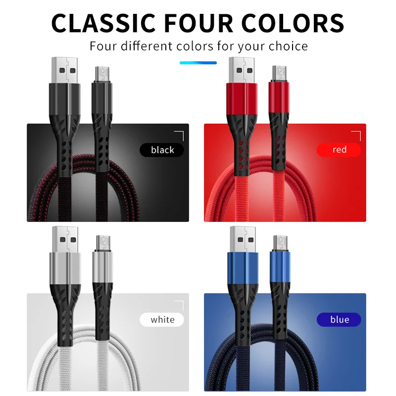 NOHON Micro USB кабель Быстрая зарядка USB кабель для передачи данных для samsung Xiaomi Meizu LG планшет Android мобильный телефон usb шнур для зарядки