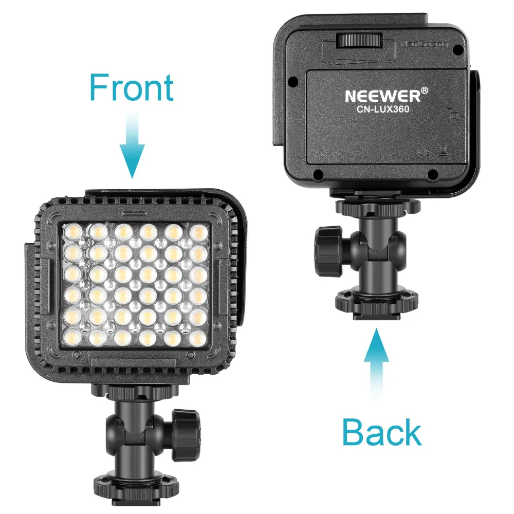 Neewer CN-LUX360 5400К Затемнения Светодиодные лампы Видео Лампа для Камеры DV Видеокамеры Canon Nikon