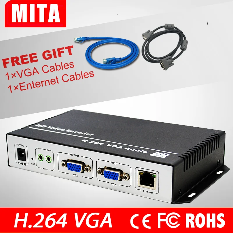 

H.264 VGA Video + Stereo Audio To IP Streaming Encoder For IPTV, Live Streaming Broadcast, Media Serve