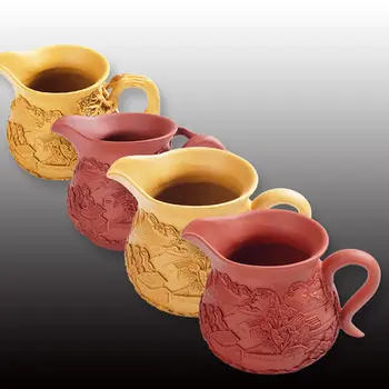 

Chinese Kung Fu Tea Set Handmade Zisha Gongdao Cup Accessories Tea Sea Puer Tea Strainer Fair Cup purple clay Tea Bowl Drinkware