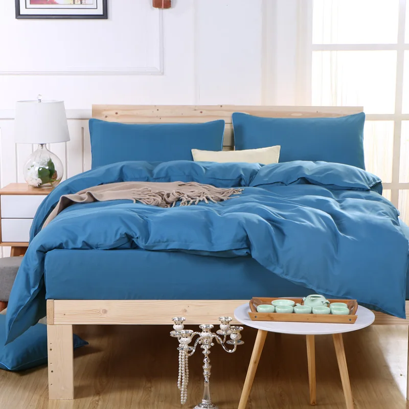 

Bedding solid color leopard print four piece set grinding bristles custom simple comfort home textile bedroom Queen Quilt cover
