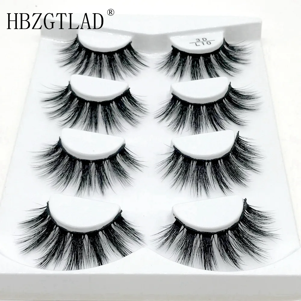 

HBZGTLAD 2/4 pairs natural false eyelashes fake lashes long makeup 3d mink lashes eyelash extension mink eyelashes for beauty