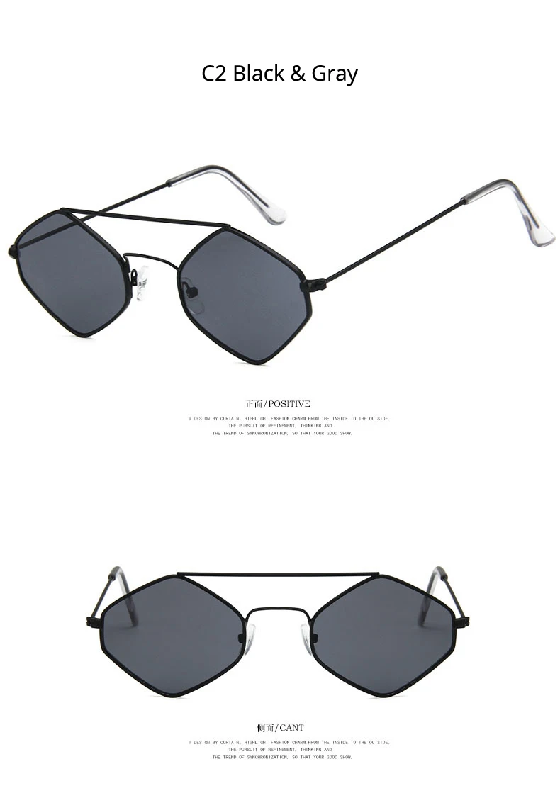 [EL Malus] квадратный рамки солнцезащитные очки для женщин для мужские темно зеленый объектив золото Металлические оттенки стильная женская