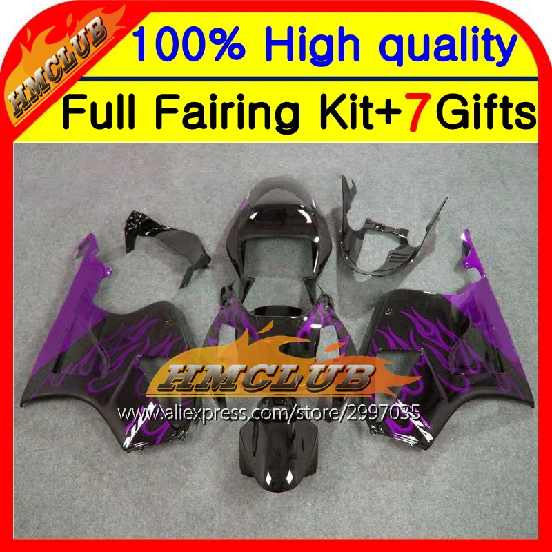 Bodyфиолетовое пламя для HONDA VTR1000 00-07 VTR 1000 RC51 SP1 SP2 46HM33 VTR1000R RTV1000 00 01 02 03 04 05 06 07 Blk