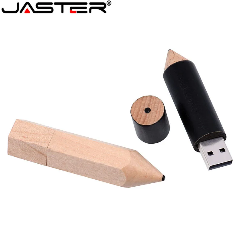 JASTER креативная деревянная модель карандаша usb флэш-накопитель usb 2,0 4 ГБ/8 ГБ/16 ГБ/32 ГБ/64 Гб/128 ГБ флеш-накопитель флэш-память U диск подарок