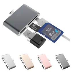 Мобильный телефон камера SD TF карта памяти u-диск алюминиевый сплав type-c порт USB 2,0 OTG концентратор-картридер