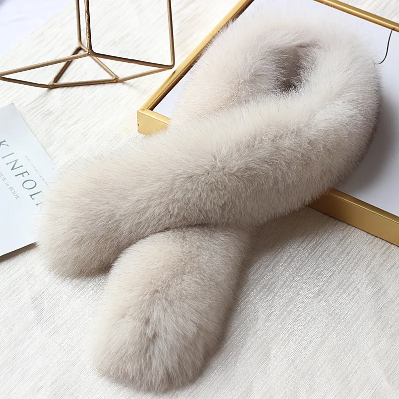 

Glaforny Women 100% Real Fox Fur Collars Female Fox Fur Scarf Natural Genuine Fox Fur Scarves Collar Accessories customizable
