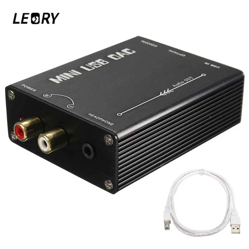 LEORY HIFI USB звуковая карта ЦАП к S/PDIF PCM2704 цифро-аналоговый аудио конвертер оптический коаксиальный ЦАП Декодер PRO конвертер