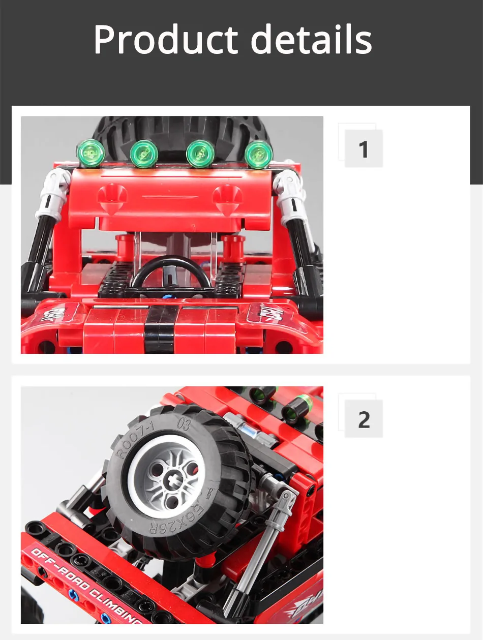 489 шт Строительные блоки технические серии конечная вездеход внедорожные альпинистские грузовики кирпичи подходят дистанционное управление RC автомобиль