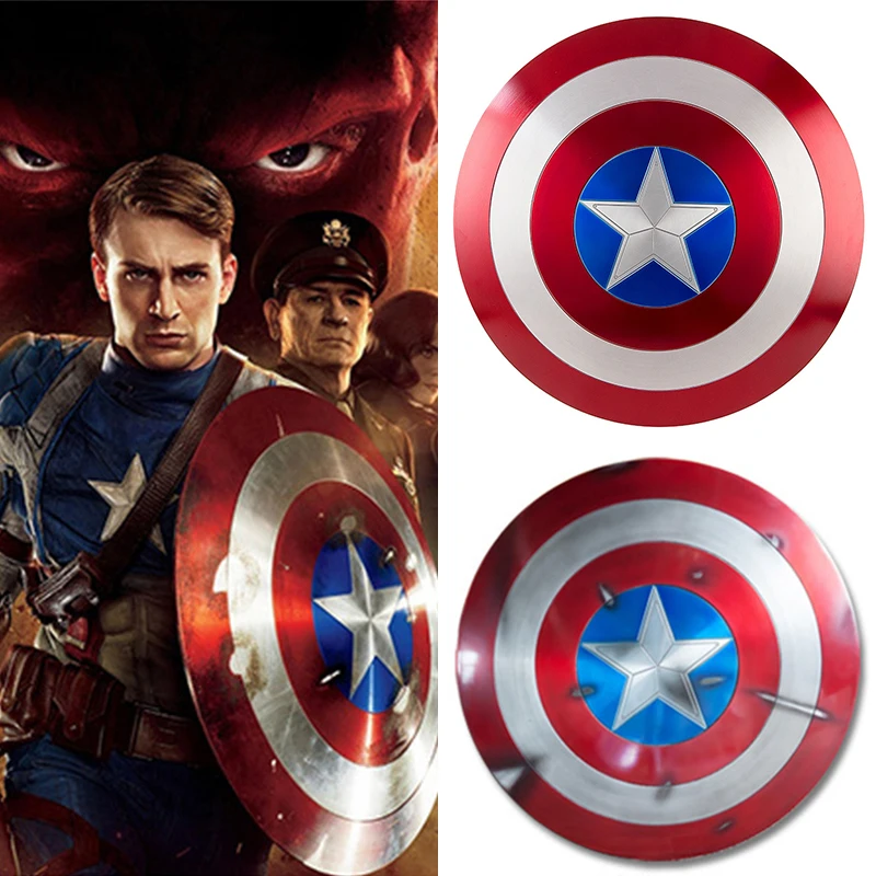 

Aluminum Metal 1:1 Cosplay Prop Avengers Endgame Captain America Shield Captain America Steve Rogers BATTLE DAMAGE Shield Gift