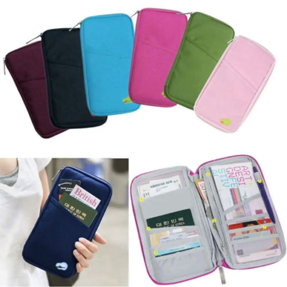 Passport Holder pen Ticket Wallet Handbag ID Credit Card Storage Bag Organiser Zip XA718 5644