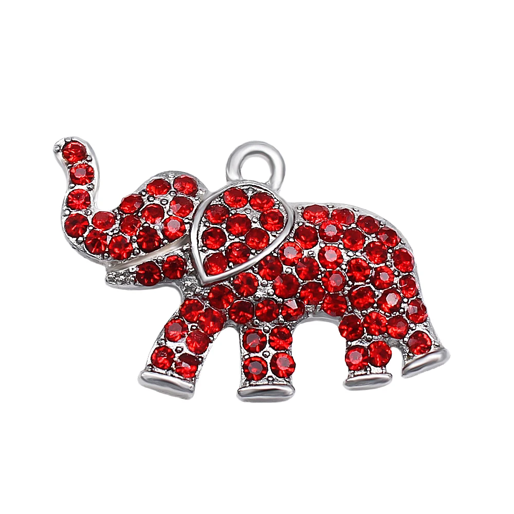 

Popular red rhinestone inlaid metal elephant shape charm Greek society DELTA SIGMA THETA sorority symbol mascot bling pendant