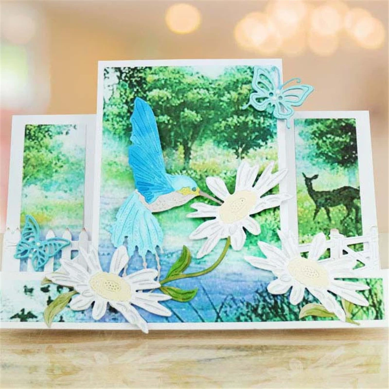 

YaMinSanNiO Hummingbird Metal Cutting Dies Scrapbooking Card Making Album Embossing Crafts Die Cut
