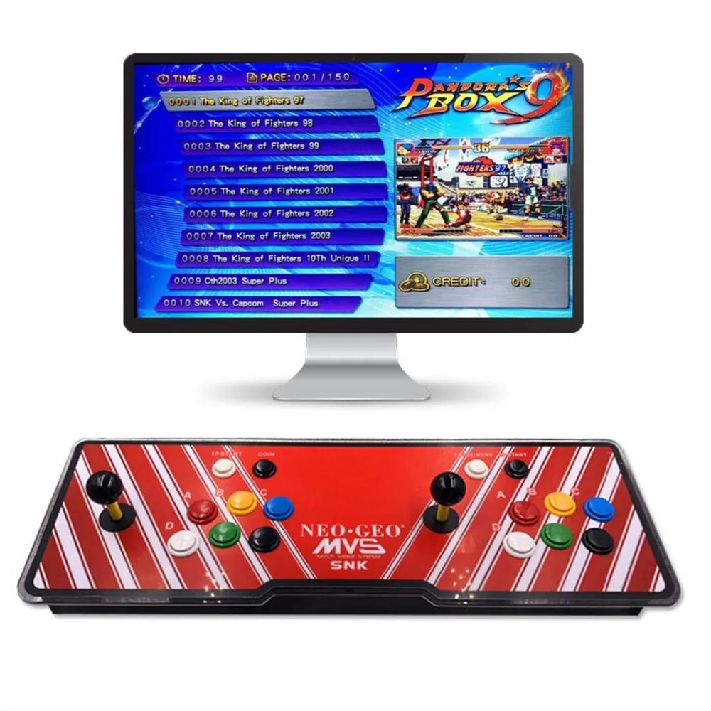 Pandora Box 9D 2222 Arcade Game Console for TV PC PS3 Monitor 2 Player Game Controls Favorite List Switchable Resolution