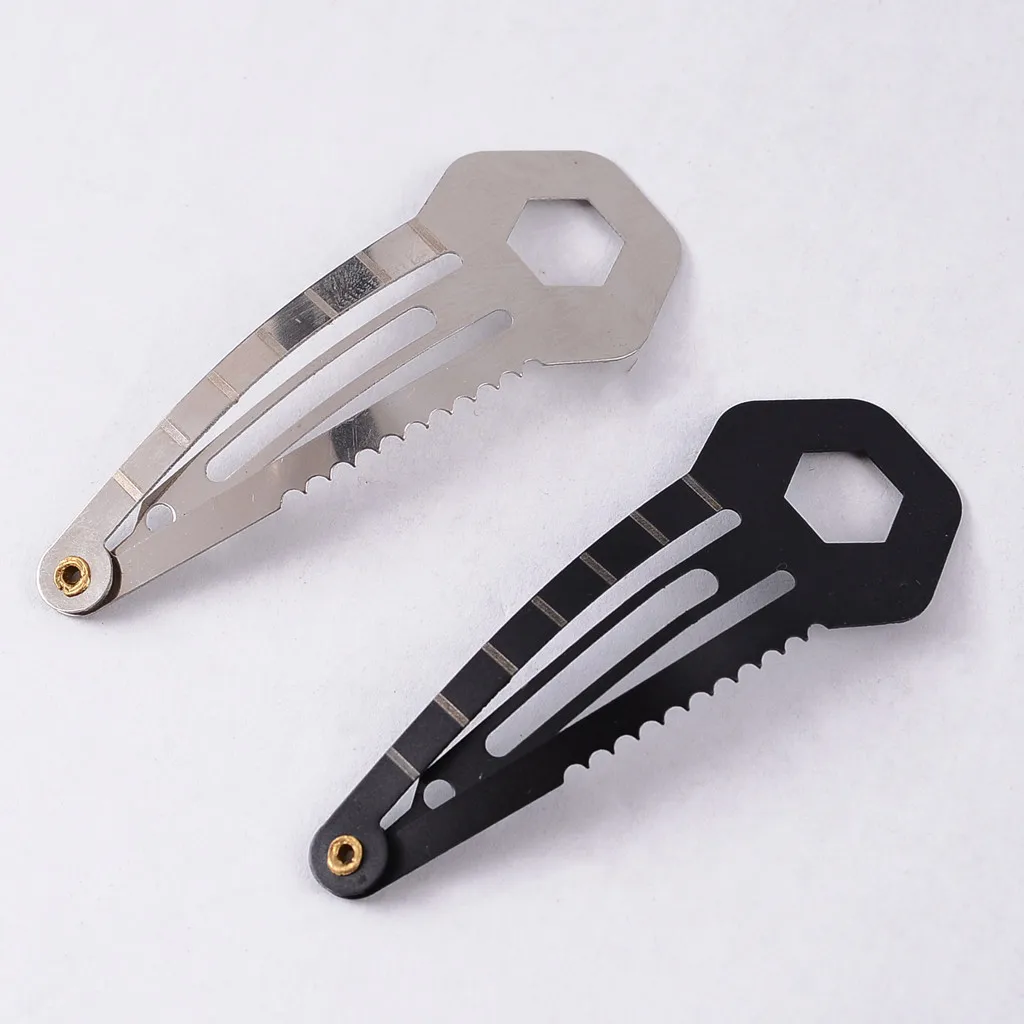 

2019 New Pocket Multi-function Tools Keychain Clip Wrench Screwdriver Hair Clips Hairpin #NN0312
