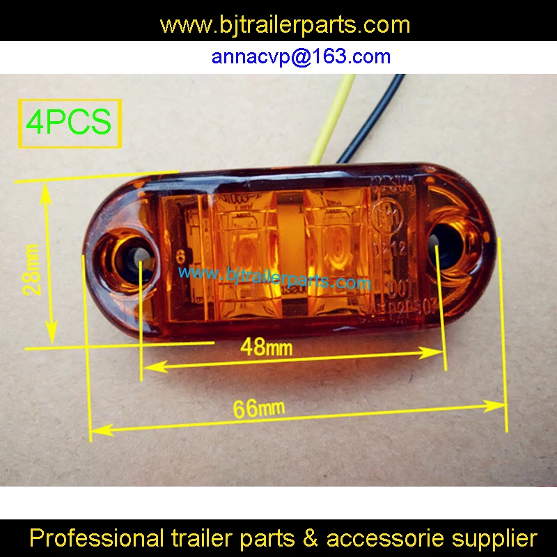 4X Янтарный светодиодный габаритный фонарь автомобильный грузовик, прицеп, дом на колесах 10-30 в, запчасти для прицепа, фара грузовика
