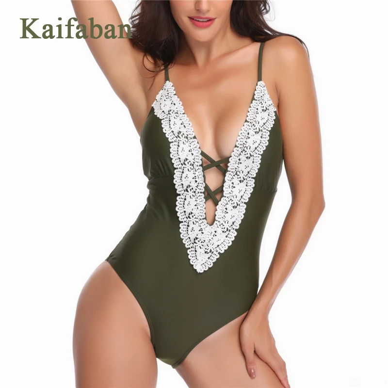 

XXL Women Lace One Piece Cut Out Bikini Set Monokini Push Up Swimsuit Swimwear Beach Swim Wear Bath Suit Plavky Maillot Tankini