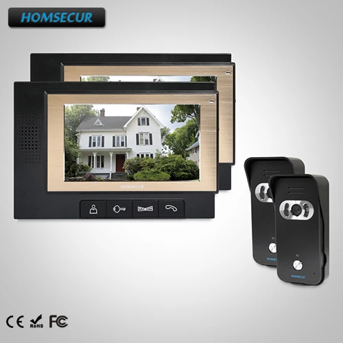 

HOMSECUR 7" Video Door Phone Intercom System+IR Night Vision for House/Flat : TC021-B +TM702-B