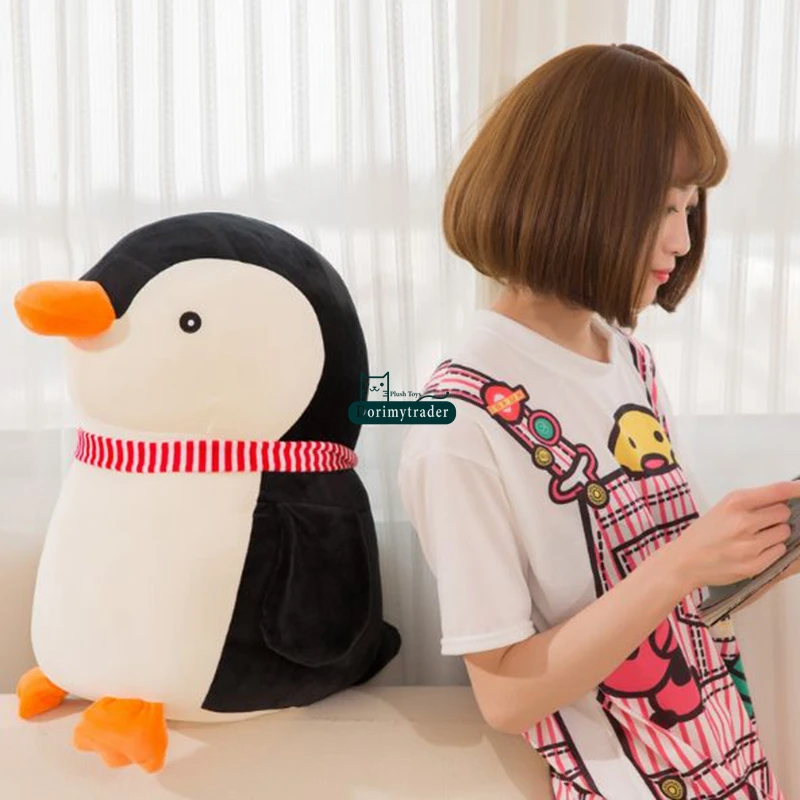 Dorimytrader Lovely Soft Cartoon Penguin Plush Doll Big Soft Animal Penguins Toy Animals Pillow Cushion for Baby Gift 20inch 50cm DY61955(1)