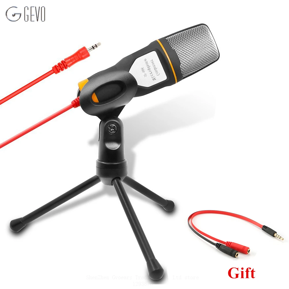 GEVO SF 666 Computer Microphone Professional 3 5mm Jack Wired With Stand font b Tripod b