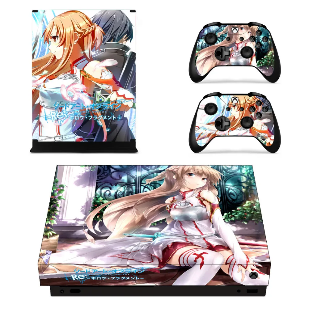 Sword Art Online pegatina de piel para Xbox One X, pegatinas de piel para  consola y controladores, vinilo de piel para Xbox One X|Adhesivos| -  AliExpress