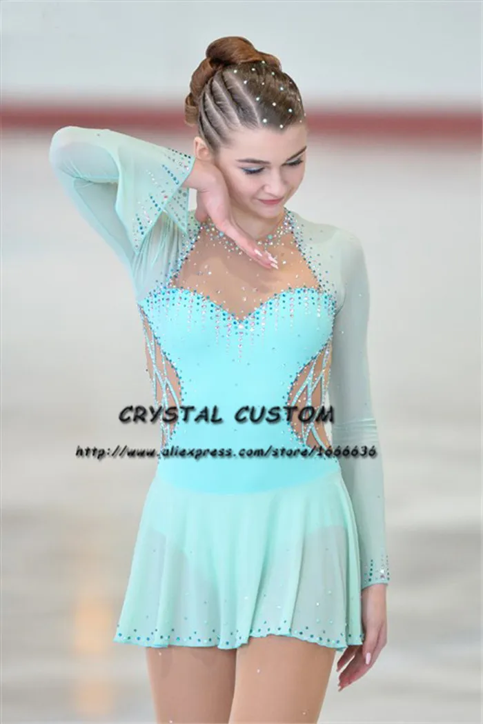 Crystal Custom Figure Skating Dress Girls New Brand Ice Skating Clothes