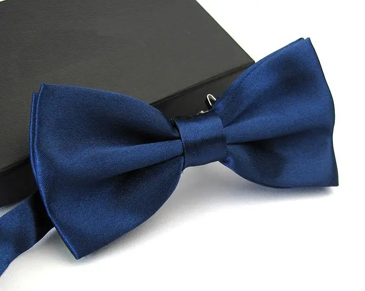 Галстук-бабочка для мужчин подарок Бабочка Свадебный галстук черный галстук - Цвет: NoBox Navy