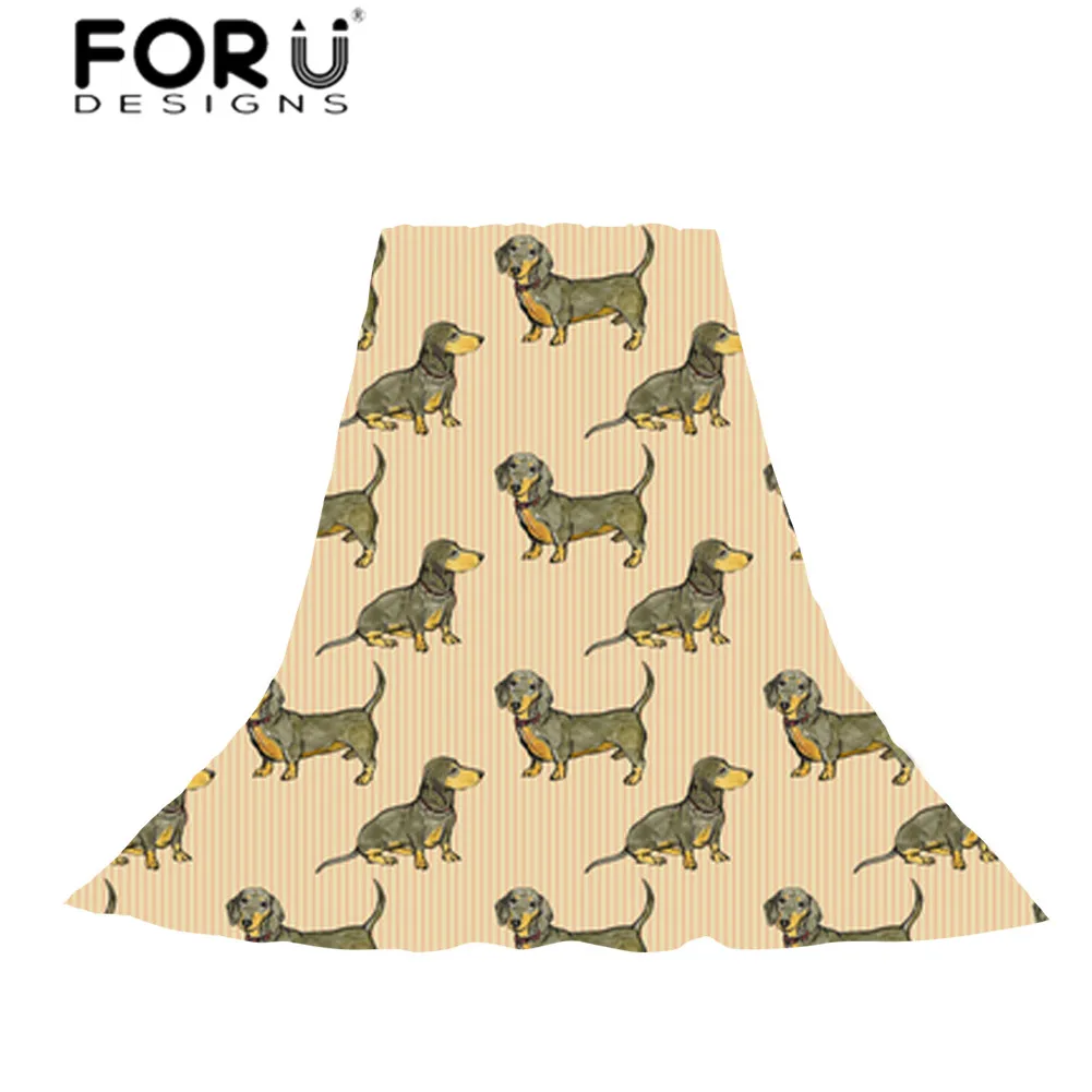 

FORUDESIGNS Doxie Dachshund Printed Scarves Ladies Lovely Puppy Beach Towel Hijab Wraps for Female Fashion Travel Cachecol Shawl