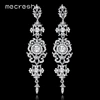 Mecresh Gold Color Crystal Bridal Long Earrings for Women Sun Floral Shape Praty Hanging Earrings Wedding Jewelry EH182 ► Photo 1/6