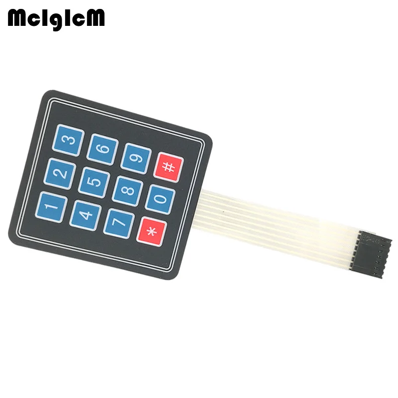 

MCIGICM 100pcs NEW 12 Key Membrane Switch Keypad 4 x 3 Matrix Array Matrix keyboard