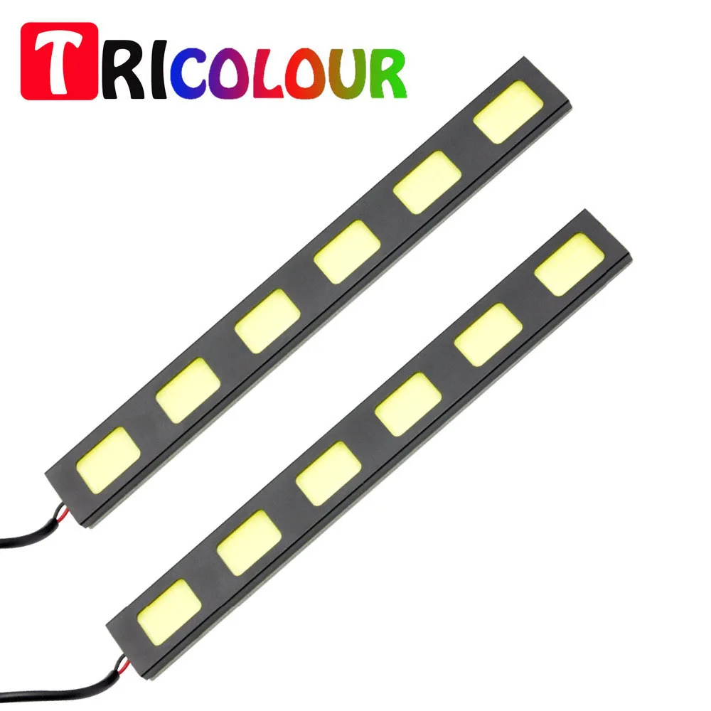 

1set DRL COB 6SMD IP67 6 led Waterproof Ultra-thin Eagle Eye Daytime Running Light White free shipping #TM30
