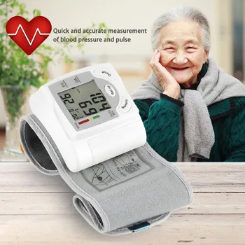 

Automatic Digital LCD Display Wrist Blood Pressure Monitor Heart Beat Rate Pulse Meter Tonometer Sphygmomanometers pulsometer