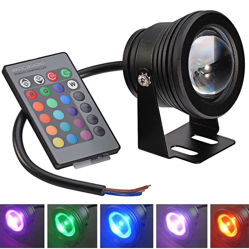 High Waterproof Ip68 12v 10w Outdoor Led Landscape Fountain Pool Lamp Underwater Lights With