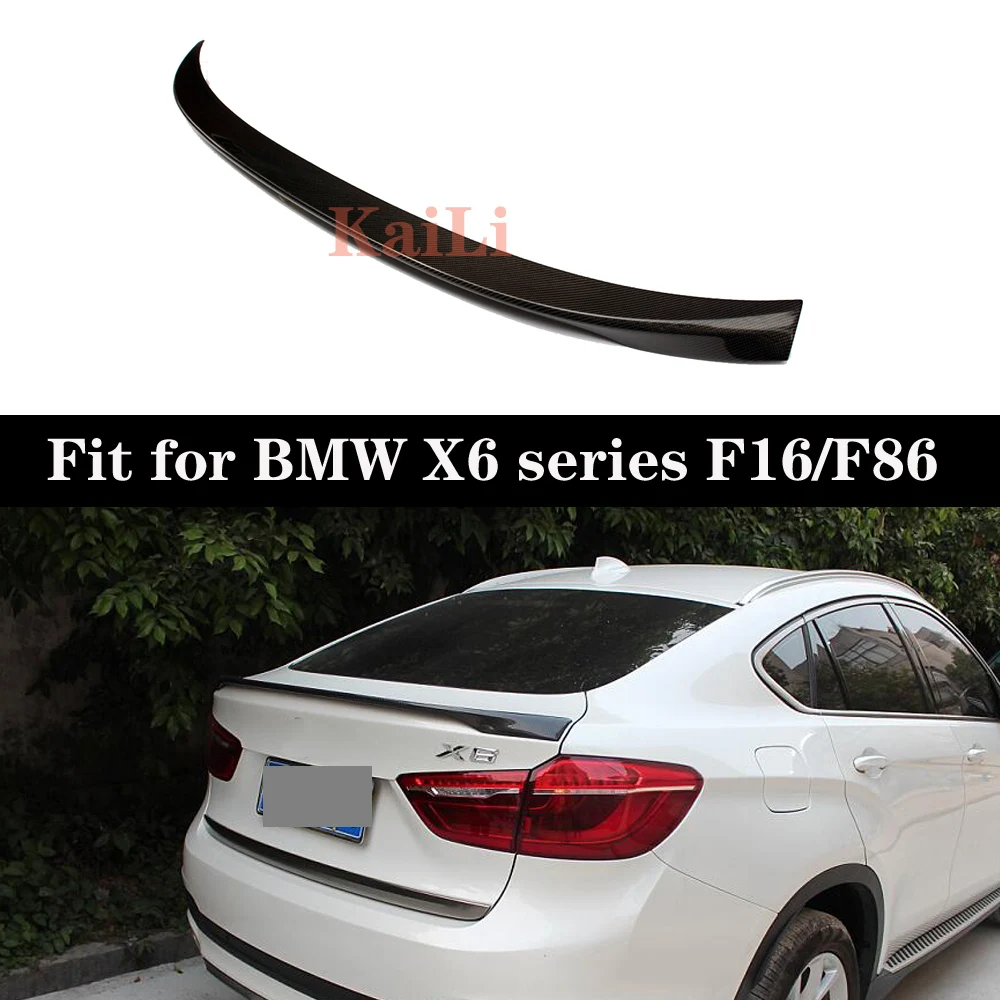 

F16 Carbon Fiber Rear Spoiler for BMW X6 Series F16 F86 Gloss Black Trunk Wings 2015 2016 2017