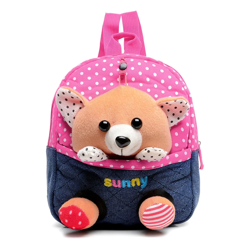 Plush backpacks toy bear Kids plush bags Dolls&Stuffed Toys Baby kindergarden School Bags children mochila for 2-5years