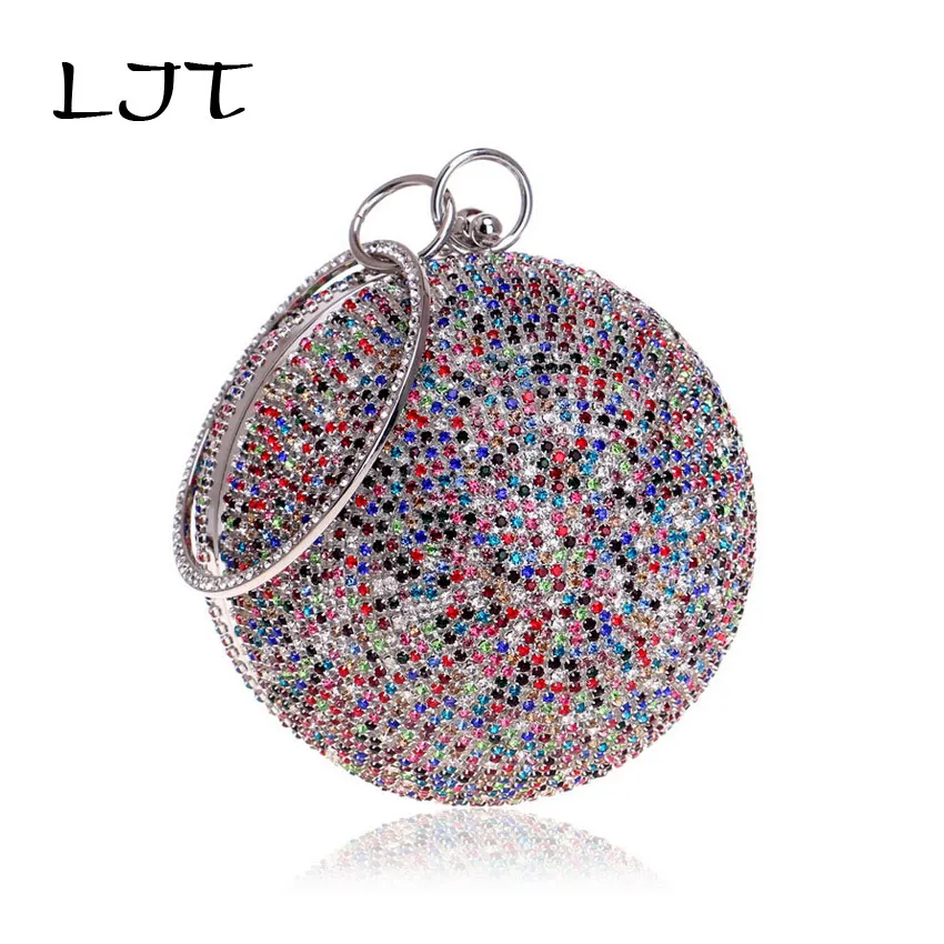 LJT новинка 2019 вечерние сумки клатчи с инкрустированным бриллиантом Женская
