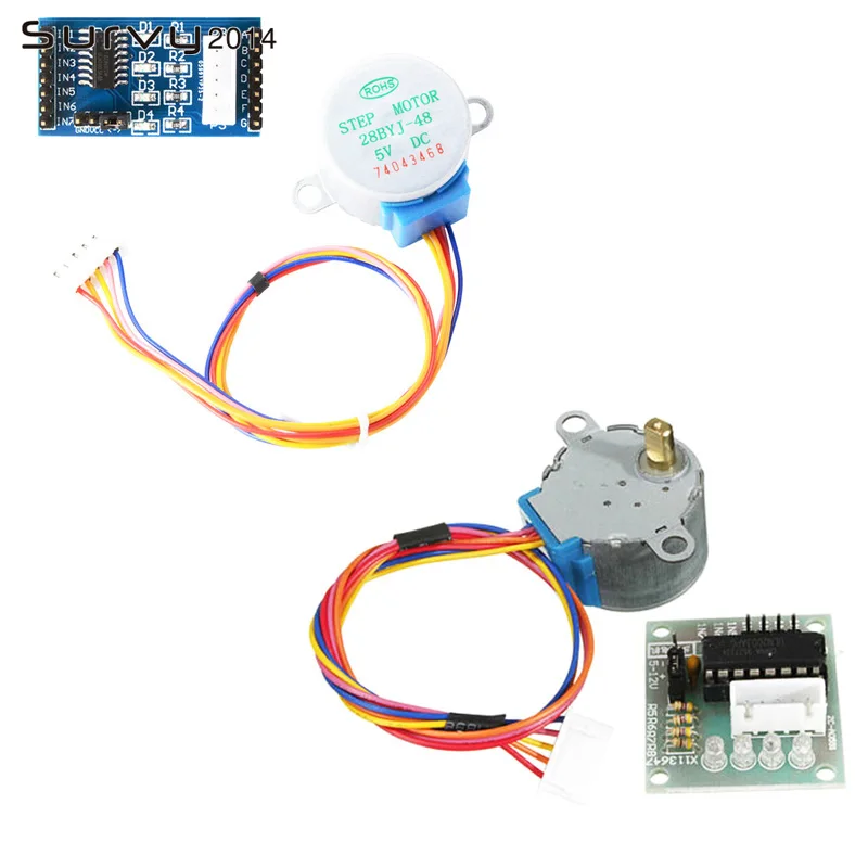 NEW 12V Stepper Motor 28BYJ-48 Drive Test Module Board ULN2003 5Line 4 Phase