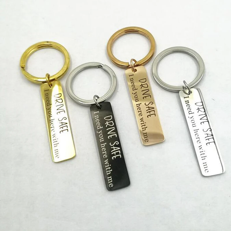 

Drive Safe Key Chain I Need You Here with Me Keyring Drive Safe Stainless Steel Keychain for Girlfriend Boyfriend