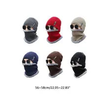 Зимний мужской шарф, вязаная шапка, шапка-маска, Теплая мужская зимняя шапка, женские шапки-бини