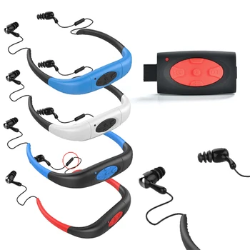 

IPX8 Waterproof Earphone Sports MP3 Music Player 4/8/16GB Underwater Swimming Diving with FM Radio Stereo Audio Headphone