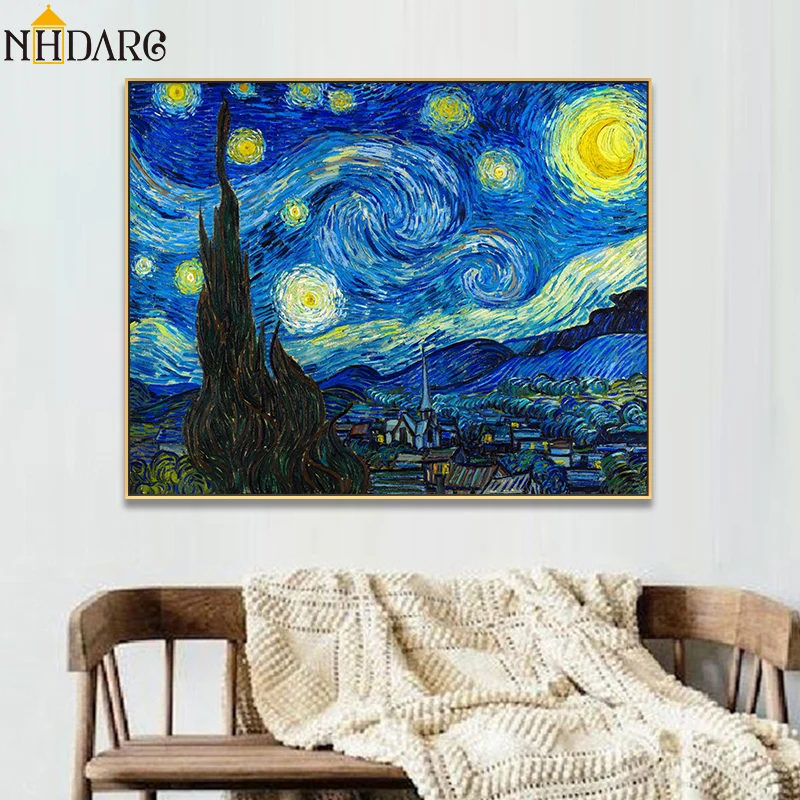 Vincent van Gogh звездное небо абстрактный Классический стиль холст Художественная